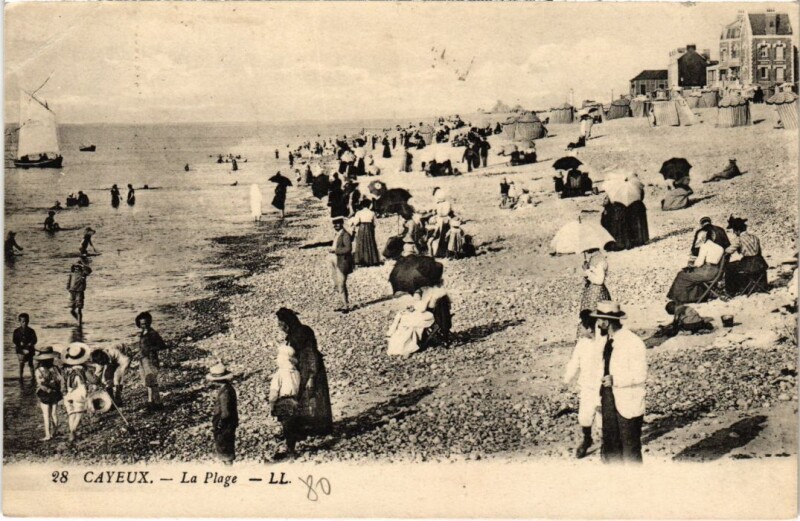 Carte postale ancienne Cayeux-sur-Mer La Plage à Cayeux-sur-Mer