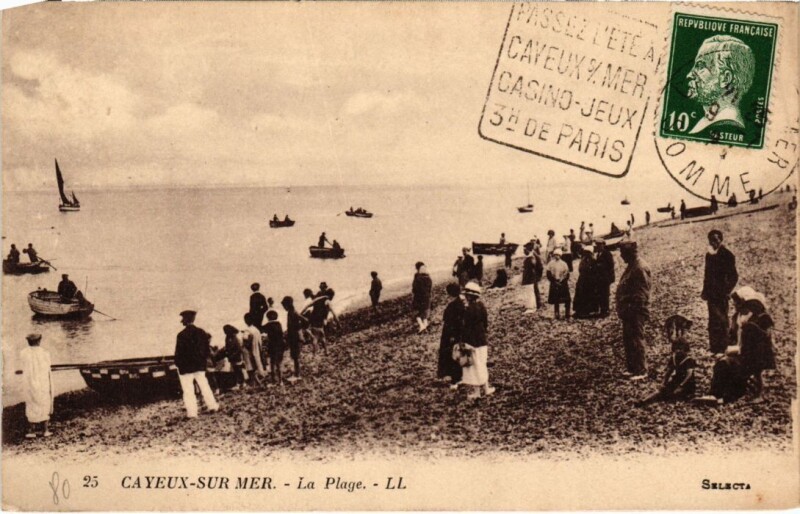 Carte postale ancienne Cayeux-sur-Mer La Plage à Cayeux-sur-Mer