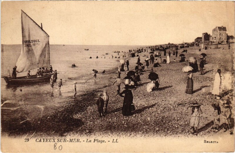 Carte postale ancienne Cayeux-sur-Mer La Plage à Cayeux-sur-Mer