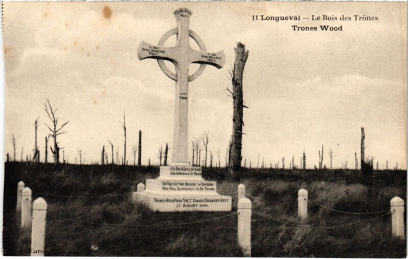 Carte postale ancienne Longueval Le Bois des Trones à Longueval