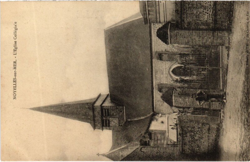 Carte postale ancienne Noyelles-sur-Mer L'Eglise Collegiale à Noyelles-sur-Mer