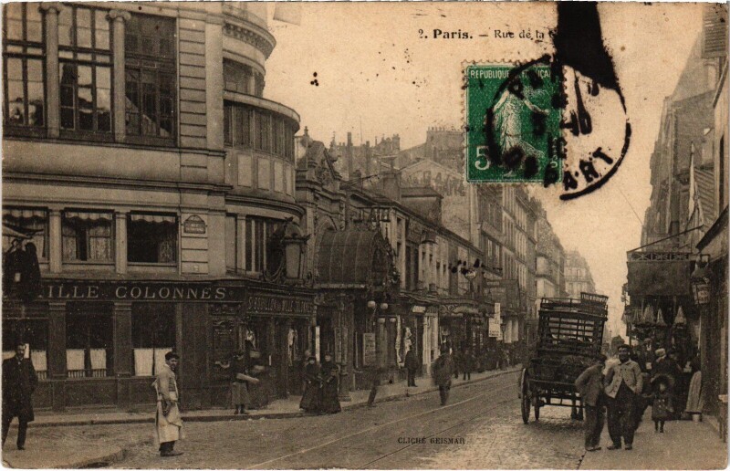 Carte postale ancienne Paris une rue