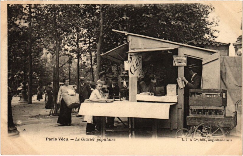 Carte postale ancienne Paris Vecu. Glacier populaire
