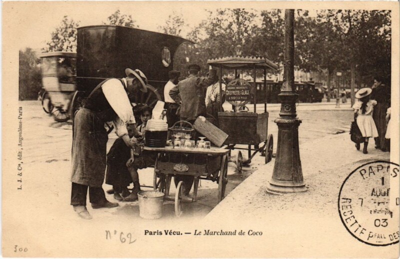 Carte postale ancienne Paris Vecu. Le Marchand de Coco