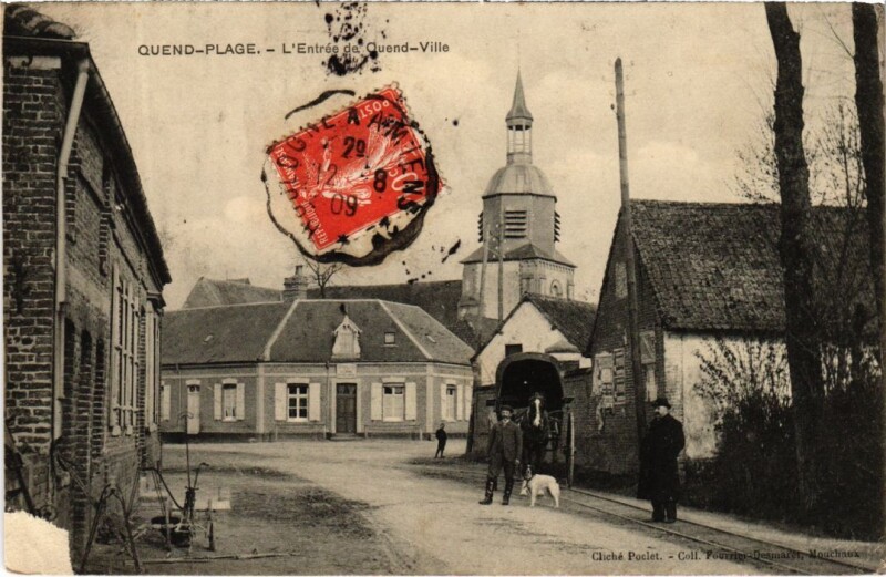 Carte postale ancienne Quend Quend-Plage - L'Entree de Quend-Ville à Quend