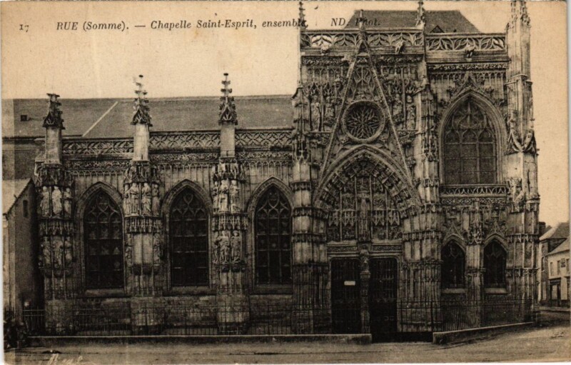 Carte postale ancienne Rue Chapelle Saint-Esprit - Ensemble