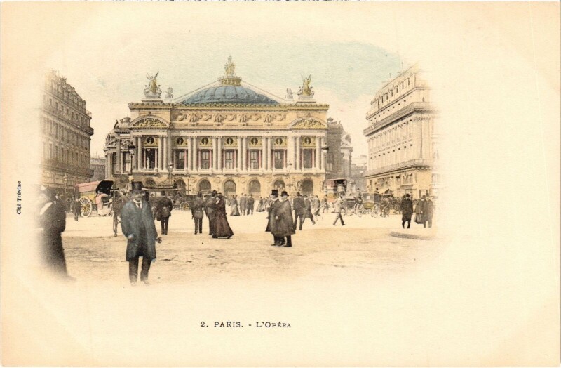 Carte postale ancienne Paris 9e l'Opera Tinted à Paris 9e
