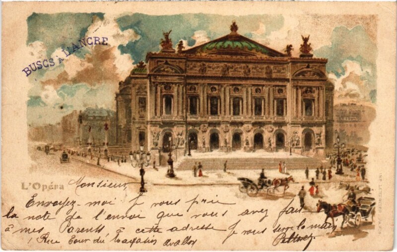 Carte postale ancienne Paris 9e l'Opera à Paris 9e