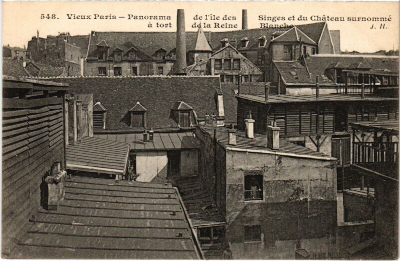 Carte postale ancienne Paris 13e panorama Chateau de la reine Blanche à Paris 13e