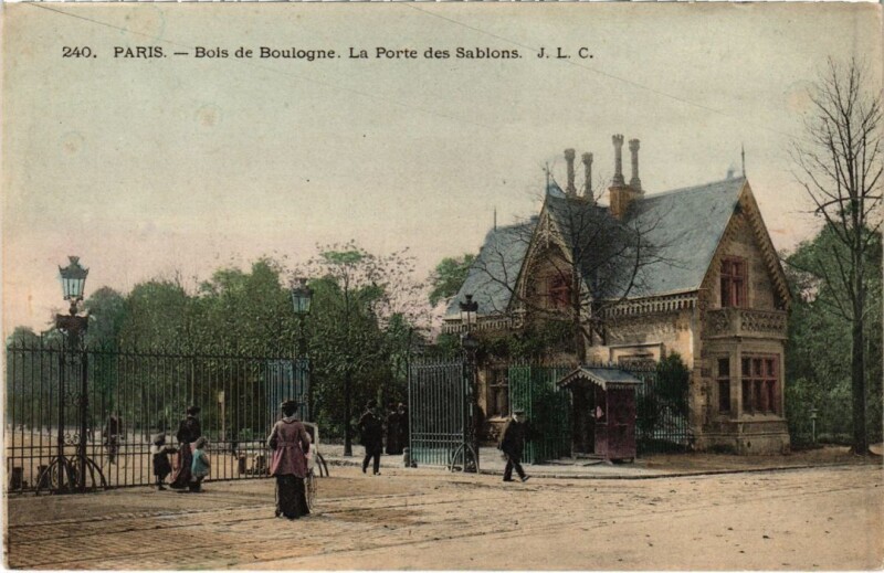 Carte postale ancienne Bois de Boulogne - La Porte des Sablons à Neuilly-sur-Seine