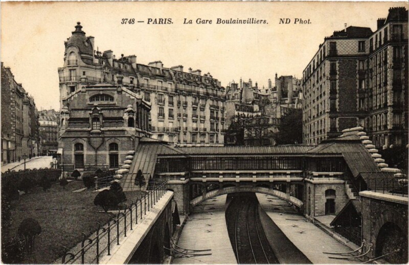 Carte postale ancienne La Gare Boulainvilliers à Paris 16e