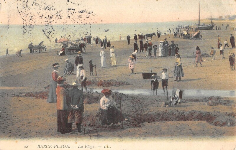Carte postale ancienne Berck Plage La Plage à Berck