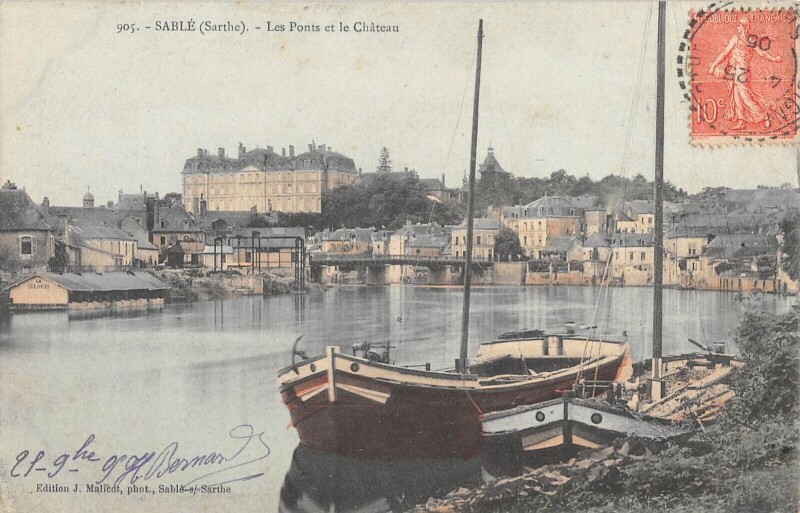 Carte postale ancienne Sable Le Pont Et Le Chateau
