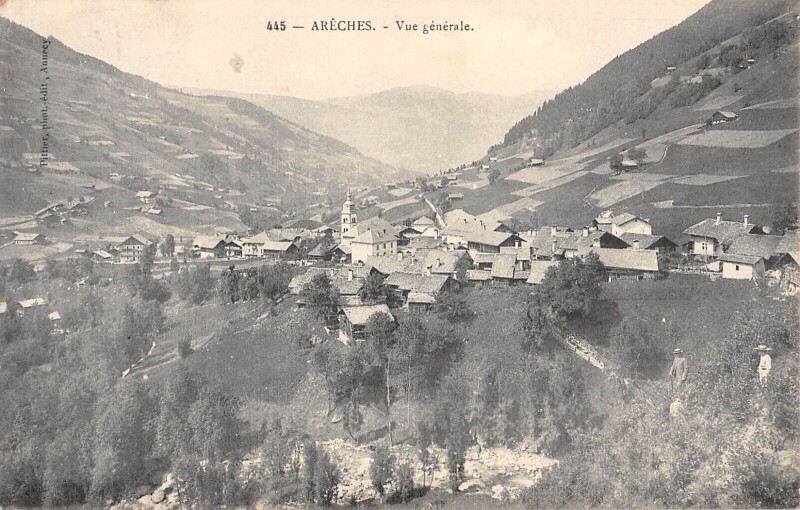 Carte postale ancienne Areches Vue Generale
