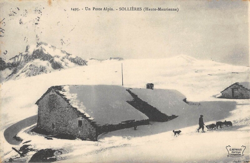 Carte postale ancienne Un Poste Alpin Sollieres Haute Maurienne