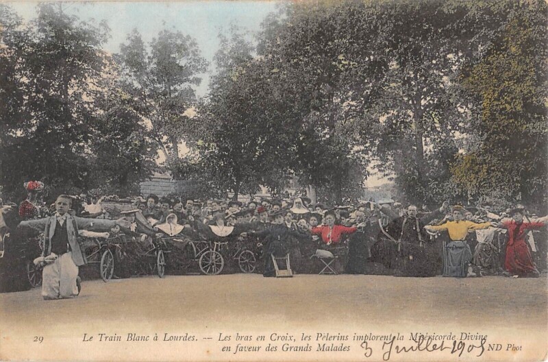 Ancienne Photo Plaque De Verre – Train Blanc Paris-Lourdes, Positif N&B 8,5x10 Cm, France 1900