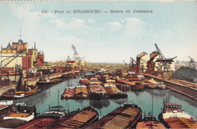 Carte postale ancienne Port De Strasbourg Bassin De Commerce à Strasbourg