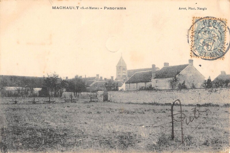 Carte postale ancienne Machault Panorama à Machault