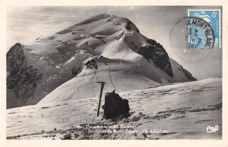 Carte postale ancienne Chamonix Sommet Du Mont Blanc