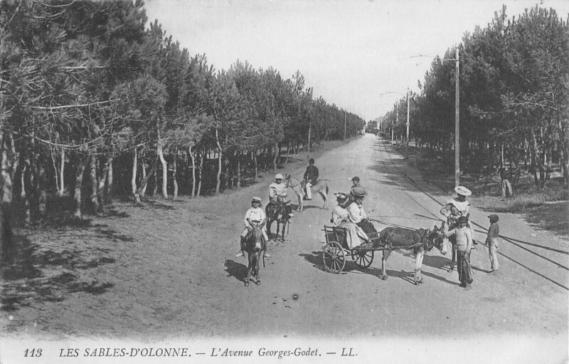 Carte postale ancienne Les Sables D'Olonne L'Avenue Georges Godet aux Sables-d'Olonne