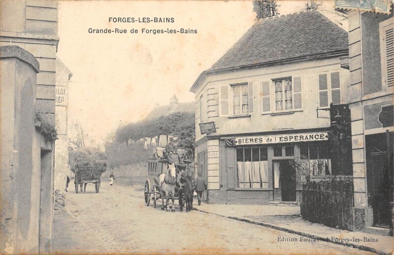 Carte postale ancienne Forges Les Bains Grande Rue De Forges Les Bains à Forges-les-Bains