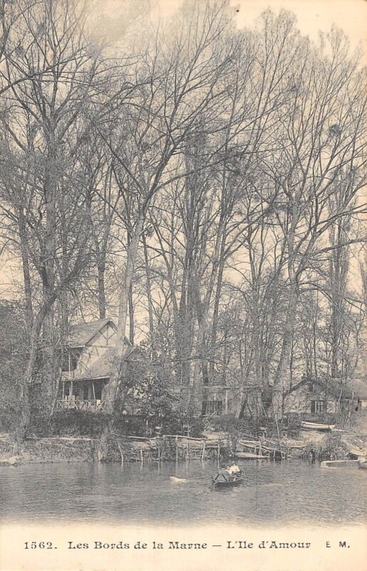 Carte postale ancienne Les Bords De La Marne Ile D'Amour