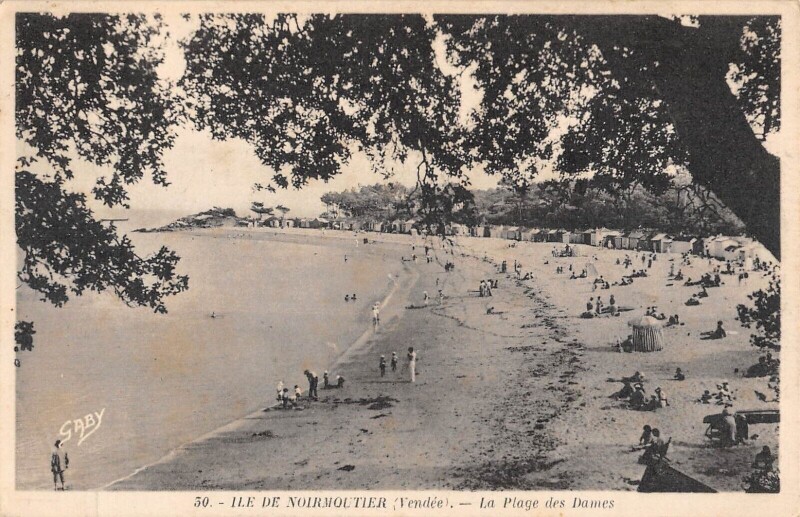 Carte postale ancienne Ile De Noirmoutier La Plage Des Dames