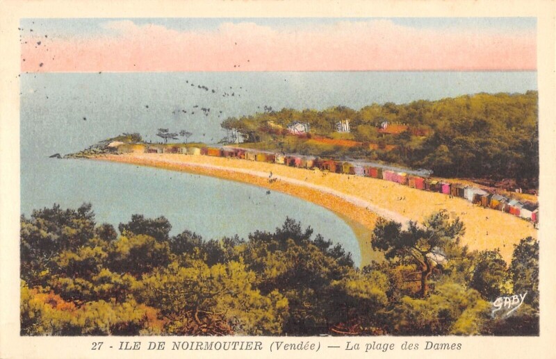 Carte postale ancienne Ile De Noirmoutier La Plage Des Dames