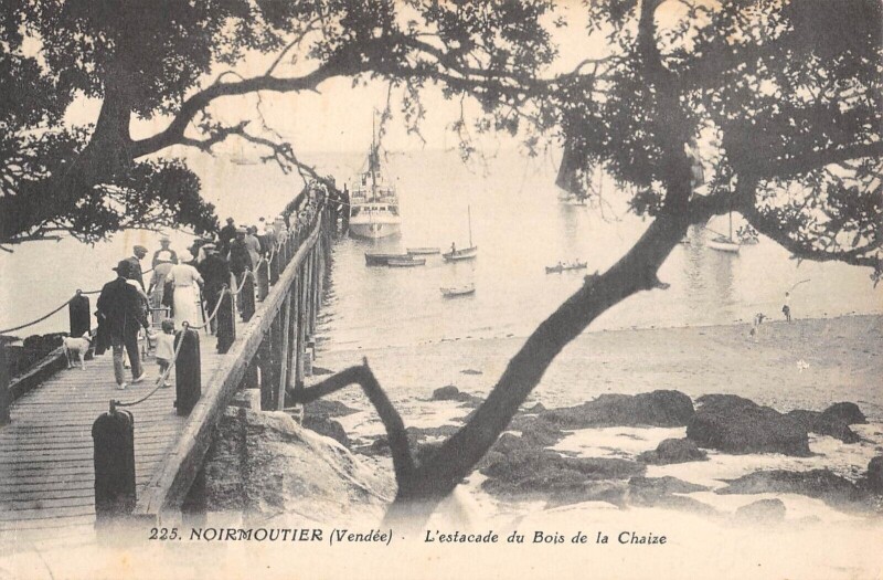 Carte postale ancienne Ile De Noirmoutier L'Estacade Du Bois De La Chaize