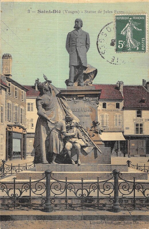 Carte postale ancienne Saint Die Statue De Jules Ferry