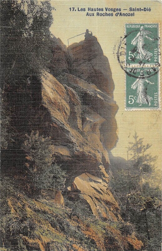 Carte postale ancienne Saint Die Aux Roches D'Anozel
