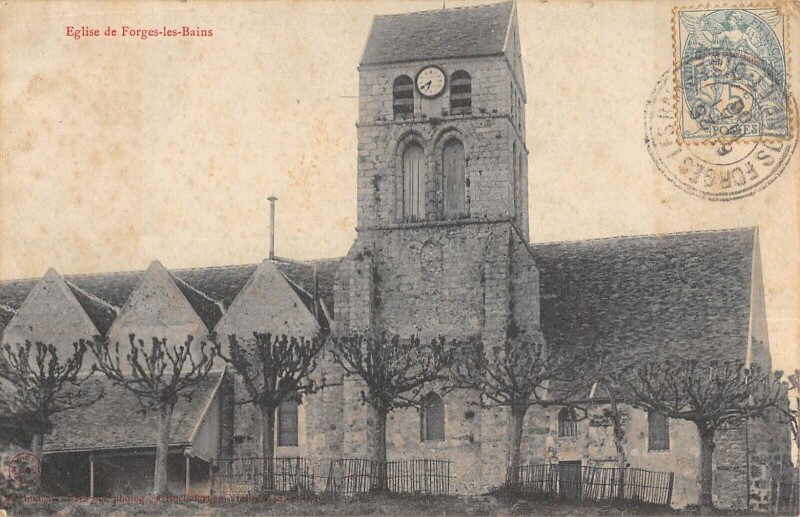 Carte postale ancienne Eglise De Forges Les Bains à Forges-les-Bains
