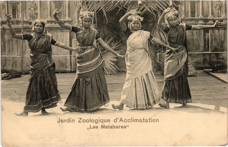 Carte postale ancienne Jardin Zoologique d'Acclimatation - Les Malabares à Neuilly-sur-Seine