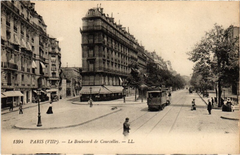 Carte postale ancienne Le Boulevard de Courcelles à Paris 8e