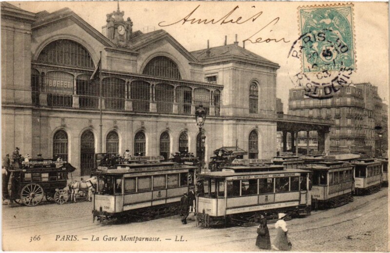 Carte postale ancienne La Gare de Montparnasse à Paris 6e