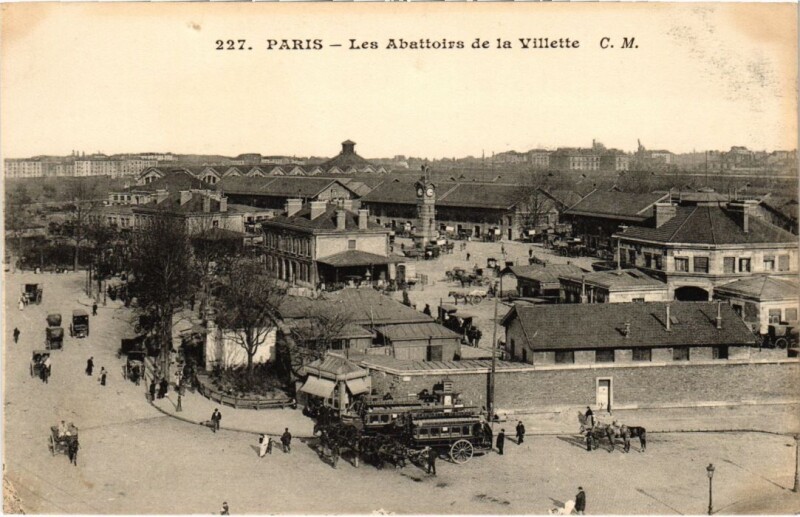 Carte postale ancienne Les Abattoirs de la Villette à Paris 19e
