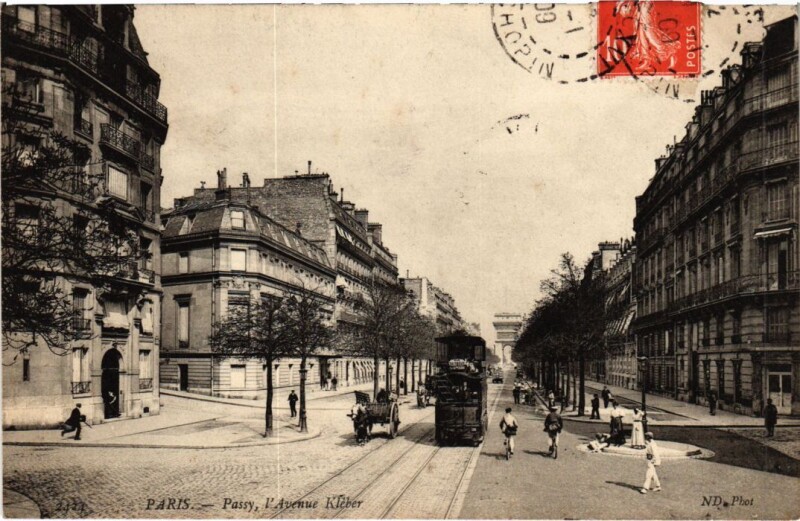 Carte postale ancienne Passy, l'Avenue Kleber à Paris 16e