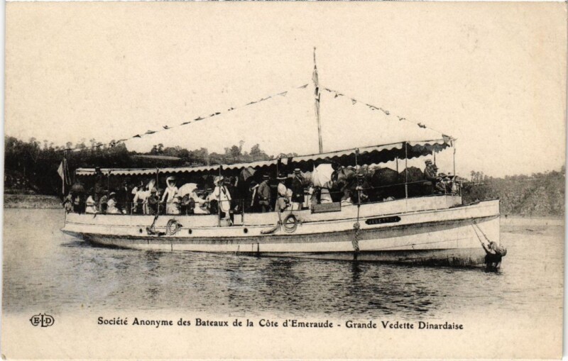 Carte postale ancienne Dinard Soc. Anonyme des Bateau de la Cote d'Emerade à Dinard