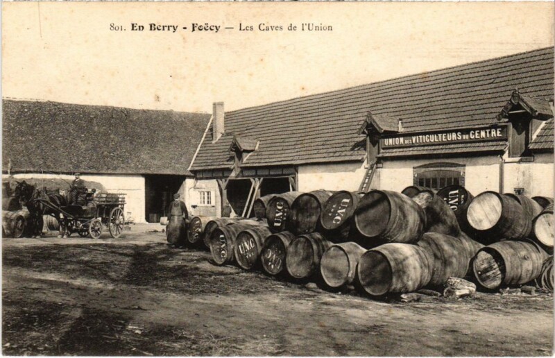 Carte postale ancienne En Berry Foecy Les Caves de l'union