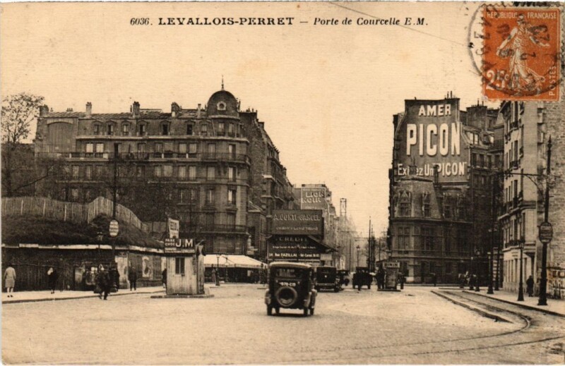 Carte postale ancienne Levallois-Perret porte de Courcelle à Levallois-Perret