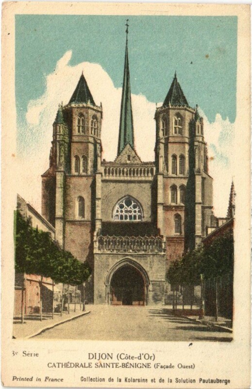 Carte postale ancienne Dijon Cathedrale Sainte-Benigne à Dijon