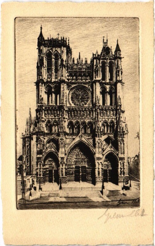Carte postale ancienne Amiens La Cathedrale à Amiens