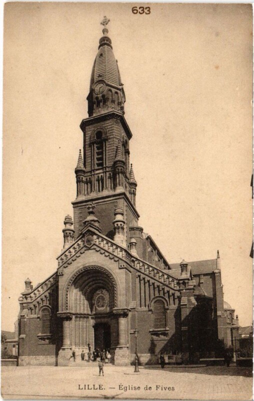 Carte postale ancienne Lille Eglise de Fives à Lille