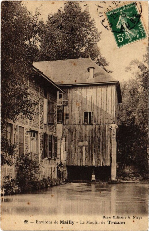 Carte postale ancienne Trouan Le Moulin
