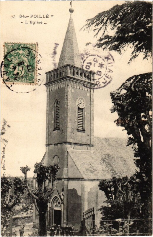 Carte postale ancienne Poille l'Eglise