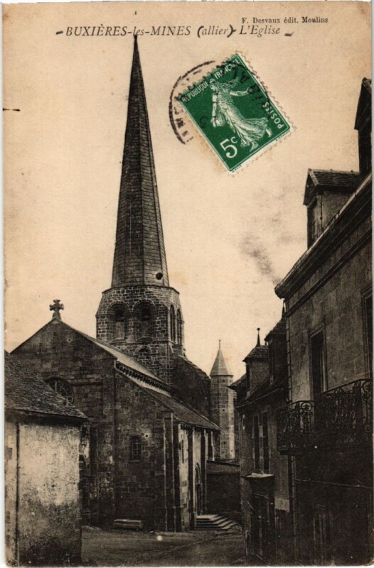 Carte postale ancienne Buxieres-Les-Mines l'Eglise