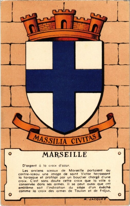 Carte postale ancienne Marseille Massilia Civitas à Marseille
