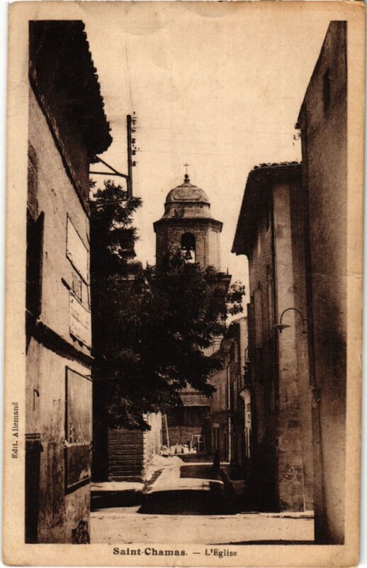 Carte postale ancienne Saint-Chamas l'Eglise à Saint-Chamas
