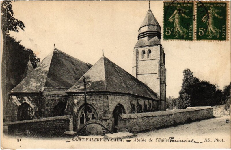 Carte postale ancienne Saint-Valery-En-Caux Abside de l'Eglise Nd Phot à Saint-Valery-en-Caux