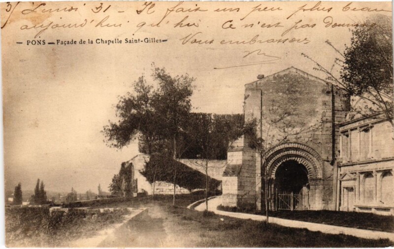 Carte postale ancienne Pons Chapelle Saint-Gilles à Saint-Gilles